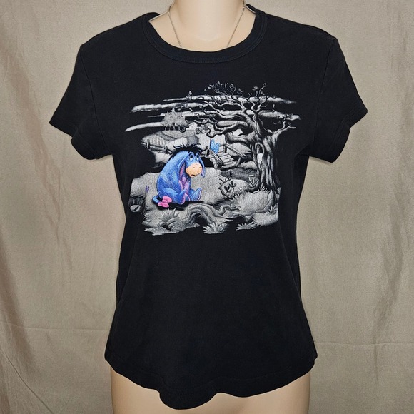 Y2k Disney‎ Pooh Eeyore Graphic Baby Tee - Picture 1 of 6